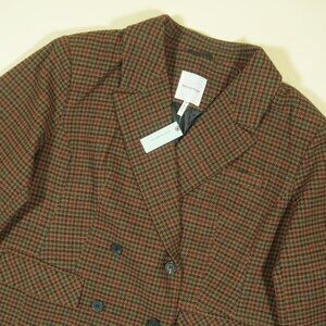 Avec Les Filles Hourglass Double Breasted Blazer Womens 3X Brown Wool New